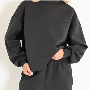 Yllw the Label Maya Scuba Pullover- Charcoal